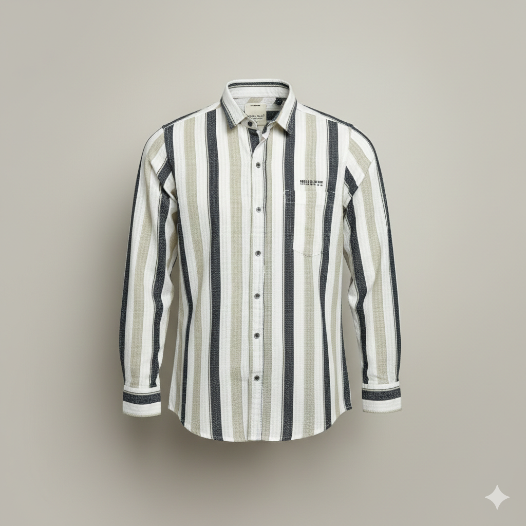 Straight Strips Grey-Beige (S)