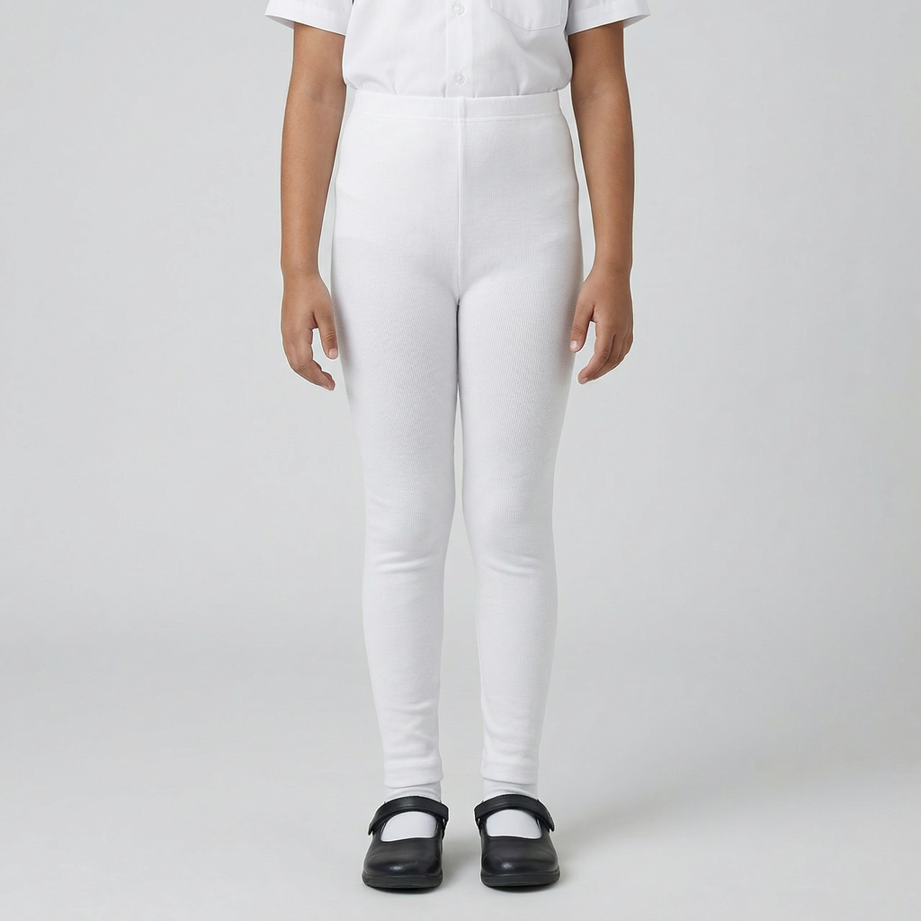 Girl School Leggins - White