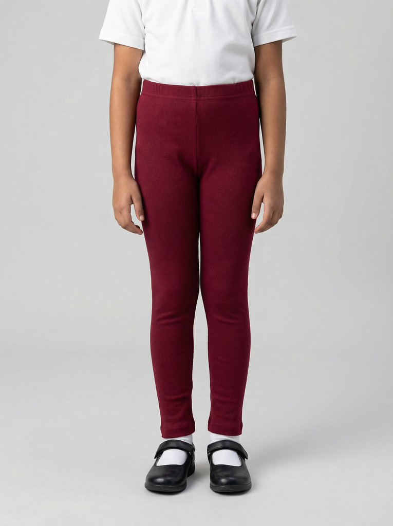 Girl School Leggins - Maroon (18)
