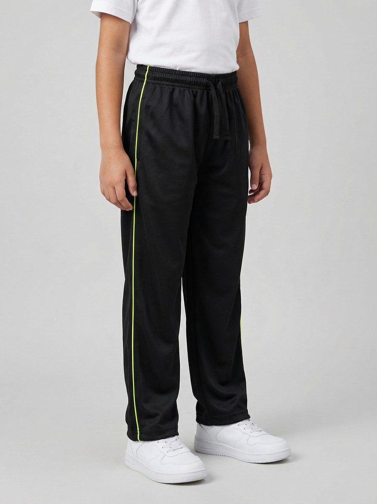 Divine Life Black Track Pant (Parrot Green lining) (20)
