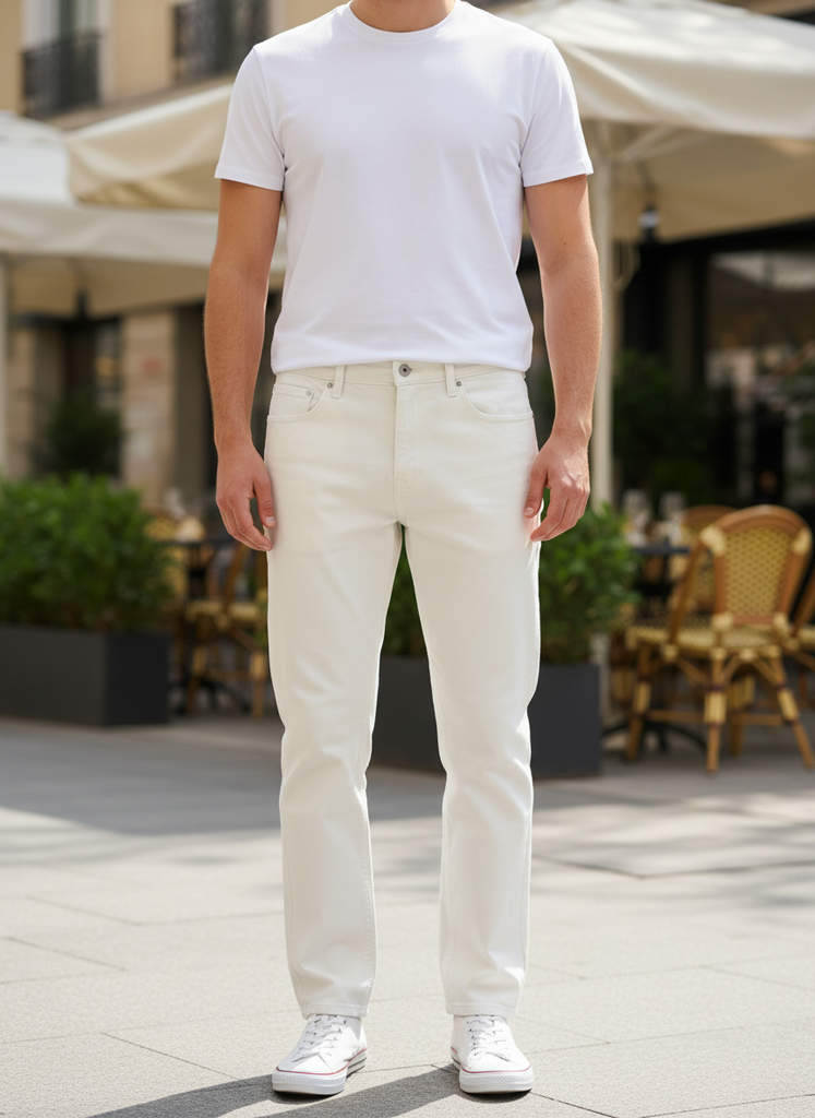 Angle White Momfit Jeans