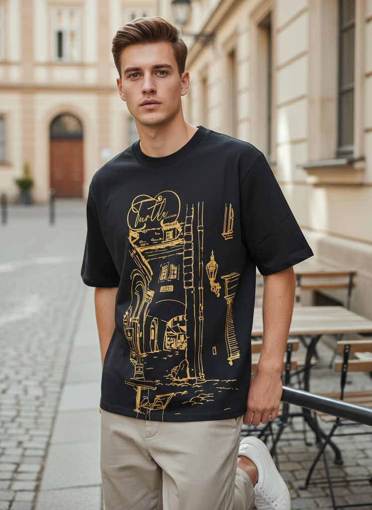 Sassy Town Black Oversized T-shirt