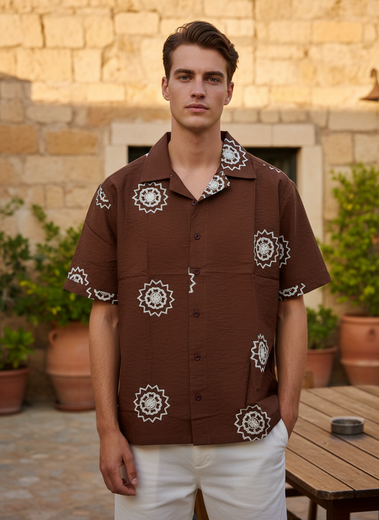 Brown Loose-fit Shirt