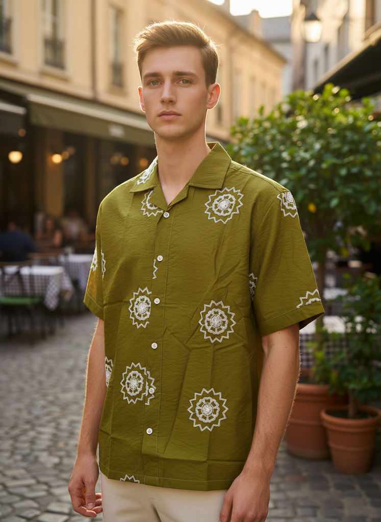 Parrot Green Loose-fit Shirt