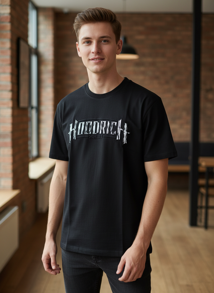 Printed Black Regular T-shirt